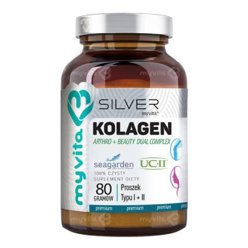 Miniaturka artykułu - MyVita Kolagen TYP I&II Kolagen w proszku, 80 g