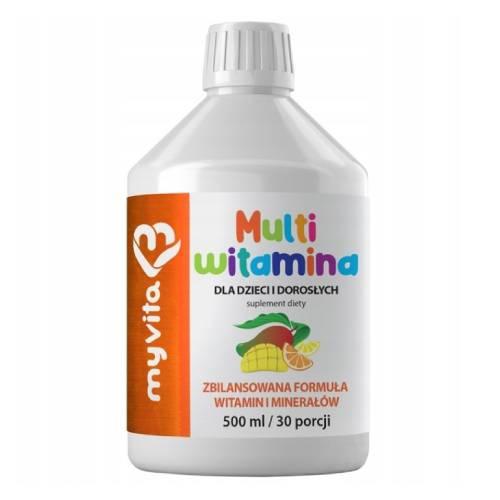 Miniaturka artykułu - MyVita Multiwitamina Płyn, 500 ml