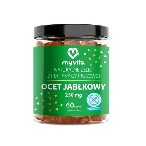 Miniaturka artykułu - MyVita Ocet Jabłkowy 250 mg żelki, 60 szt.