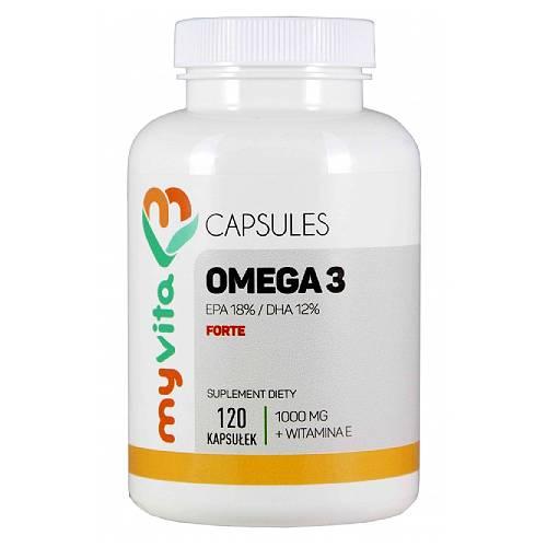 Miniaturka artykułu - MyVita Omega 3 Forte, 120 kaps.