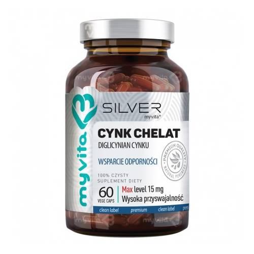 Miniaturka artykułu - MyVita Silver Cynk Chelat, 60 kaps.