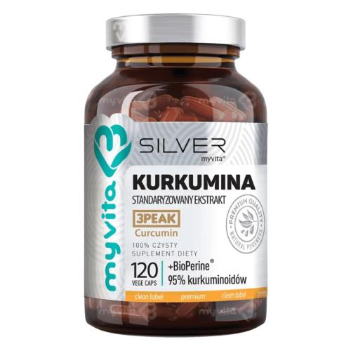 Miniaturka artykułu - MyVita SILVER Kurkumina - 120kaps.