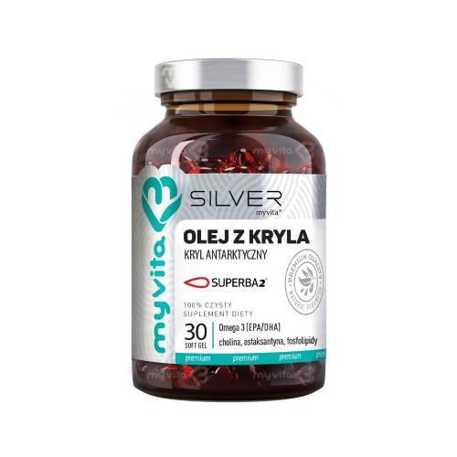 Miniaturka artykułu - MyVita SILVER Olej z kryla, 30kaps. KR&Oacute;TKA DATA 06.07.2026