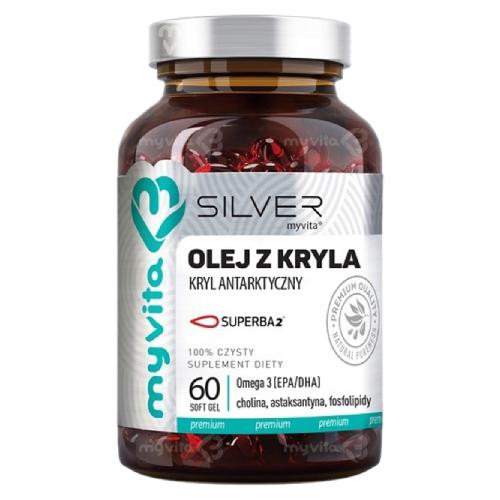 Miniaturka artykułu - MyVita SILVER Olej z kryla, 60 kaps.
