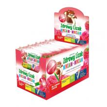 Zdjęcie produktu - Zdrowy Lizak Mniam-Mniam malina kształt kulki, 40 szt.