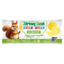 Zdjęcie produktu - Zdrowy Lizak Mniam-Mniam smak cytrynowy kształt łezki, 6g 1 szt.