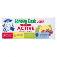 Zdjęcie produktu - Zdrowy Lizak Uczeń Active dla aktywnych bez cukru smak winogrono-cytryna, 1 szt.