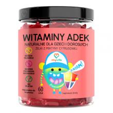 Zdjęcie produktu - MyVita Witaminy ADEK Naturalne żelki dla dzieci i dorosłych, 60 szt.