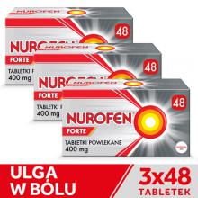 Zestaw 3 x NUROFEN FORTE, 48 tabletek