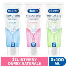 Zestaw 3 żeli intymnych Durex Naturals: Pure, Sensitive i Hyaluro