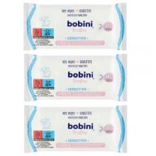 Zestaw 3x BOBINI BABY SENSITIVE Chusteczki nawilżane, 60 sztuk