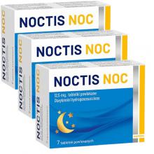 Zestaw 3x Noctis Noc 12,5mg - Lek na sen, 7 tabletek powlekanych