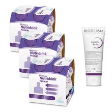 Zestaw Nutridrink Protein smak neutralny, 12 x 125ml + Bioderma Cicabio Restor krem ochronno - regenerujący, 100 ml