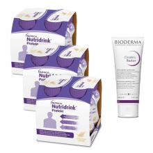 Zestaw Nutridrink Protein smak wanilia, 12 x 125ml + Bioderma Cicabio Restor krem ochronno - regenerujący, 100 ml