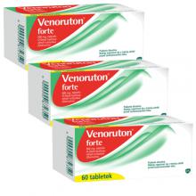 Zdjęcie produktu - Zestaw 3x Venoruton forte, 60tabl.