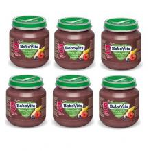 Zdjęcie produktu - ZESTAW 6 x BoboVita Deser banany, jabłka i owoce jagodowe, 125g