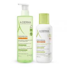 A-DERMA EXOMEGA CONTROL 400ml 2本セット A-DERMA Exomega Control Zestaw kosmetyków - apteka Olmed