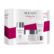 Zdjęcie produktu - Zestaw Agenity Hydra-Ox Antyoksydacyjny krem nawilżający na dzień SPF 20, 50 ml + Odbudowujący krem nawilżający na noc, 25 ml+ Łagodzący tonik nawilżający, 50 ml
