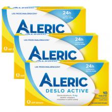 Zestaw Aleric Deslo Active - 3 x 10 tabletek - lek przeciwalergiczny