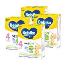 Zestaw Bebiko Junior 4 NUTRIflor Expert Odżywcza formuła na bazie mleka dla dzieci powyżej 2. roku życia, 4 x 600 g