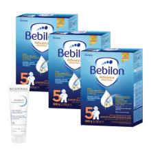 Zestaw Bebilon 5 Advance Pronutra Junior Formuła na bazie mleka dla przedszkolaka, 3 x 1000 g + Bioderma Atoderm Intensive baume Ultrakojący balsam emolientowy, 75 ml
