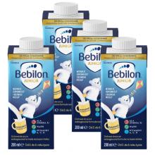 Zestaw Bebilon Junior Gotowa do picia wzbogacona formuła na bazie mleka od 2. do 6. roku życia, 4x 200 ml