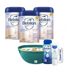 Zdjęcie produktu - Zestaw Bebilon Profutura Duobiotik 2 mleko następne po 6. miesiącu, 3 x 800g + Travel Set