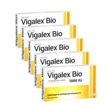Zestaw BIOFARM Vigalex Bio 1000IU, 5x 90tabletek