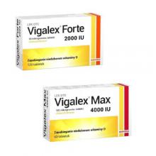 Zdjęcie produktu - Zestaw BIOFARM Vigalex Forte, 120 tabletek + Vigalex Max 4000 j.m., 60 tabletek