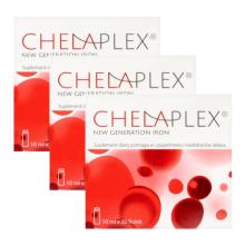 Zdjęcie produktu - Zestaw Chelaplex Płyn doustny, 60 fiolek x 10 ml żelazo rekomendowane dla kobiet w ciąży