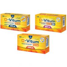 Zestaw D-Vitum forte 1000 j.m., 120kaps. + D-Vitum forte 2000 j.m., 120kaps. + D-Vitum forte Max 4000 j.m., 120kaps.