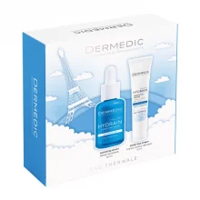 Zdjęcie produktu - Dermedic Hydrain Zestaw nawilżający Serum nawadniające i Krem pod oczy