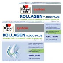 Zdjęcie produktu - Zestaw Doppelherz System Kollagen 11.000 Plus, 60 ampułek po 25 ml