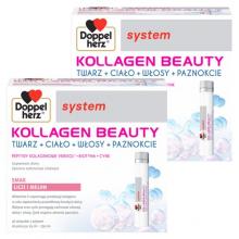 Zdjęcie produktu - Zestaw Doppelherz System Kollagen Beauty płyn, 60 amp. x 25ml