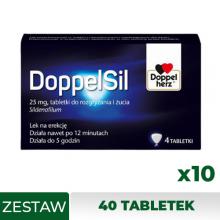 Zestaw DOPPELSIL 25mg, 10 x 4 tabl. do rozgryzania i żucia