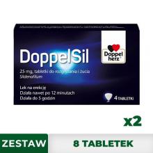 Zestaw DOPPELSIL 25mg, 2 x 4 tabl. do rozgryzania i żucia