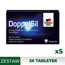 Zestaw DOPPELSIL 25mg, 5 x 4 tabl. do rozgryzania i żucia