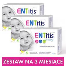 Zdjęcie produktu - Zestaw ENTitis Baby saszetki bananowe, 3x 30 saszetek