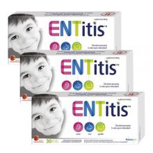 Zestaw ENTitis do ssania truskawkowy, 3x 30pastylek