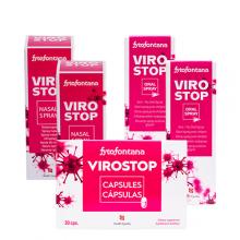 Zdjęcie produktu - Zestaw fytofontana VIROSTOP Spray do nosa Nasal, 2x20ml + Spray do ust Oral, 2x30ml + Kapsułki, 30szt.