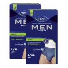 Zdjęcie produktu - Zestaw TENA Men Pants Plus Majtki chłonne dla mężczyzn L, 2 x 30 szt.