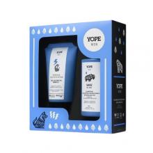 Zdjęcie produktu - YOPE Men Wood Zestaw Żel do mycia twarzy, 150ml + Wzmacniający szampon do włos&oacute;w nadmiernie wypadających, 300ml