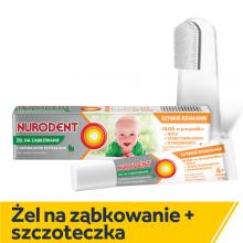Zestaw Nurodent żel na ząbkowanie, 15ml + Enfamil Szczoteczka na palec dla niemowląt