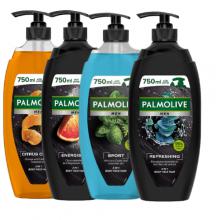 Zdjęcie produktu - Zestaw PALMOLIVE MEN żel pod prysznic dla mężczyzn 3w1 mix zapach&oacute;w, 4x750ml