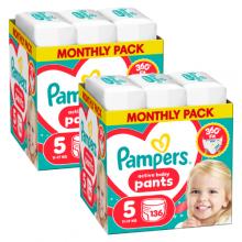 Zdjęcie produktu - Zestaw Pampers Active Baby Pants 5 Pieluchomajtki dla dzieci, 2 x 136 szt.