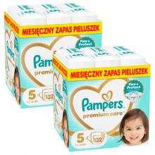 Zestaw Pampers Premium Care 5 Pieluchy dla dzieci, 2 x 132 szt.