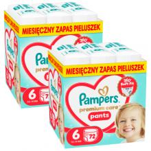 Zdjęcie produktu - Zestaw Pampers Premium Care Pants 6 Pieluchomajtki dla dzieci, 2 x 72 szt.