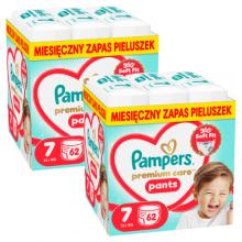 Zestaw Pampers Premium Care Pants 7 Pieluchomajtki dla dzieci, 2 x 62 szt.