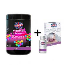 Zestaw RONNEY Maska rewitalizująca Vitamin, 1000ml + SILK INTENSIVE Olejek do włos&oacute;w z jedwabiem, 15ml