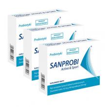 Zdjęcie produktu - Zestaw SANPROBI Active & Sport, 3 x 40 kapsułek